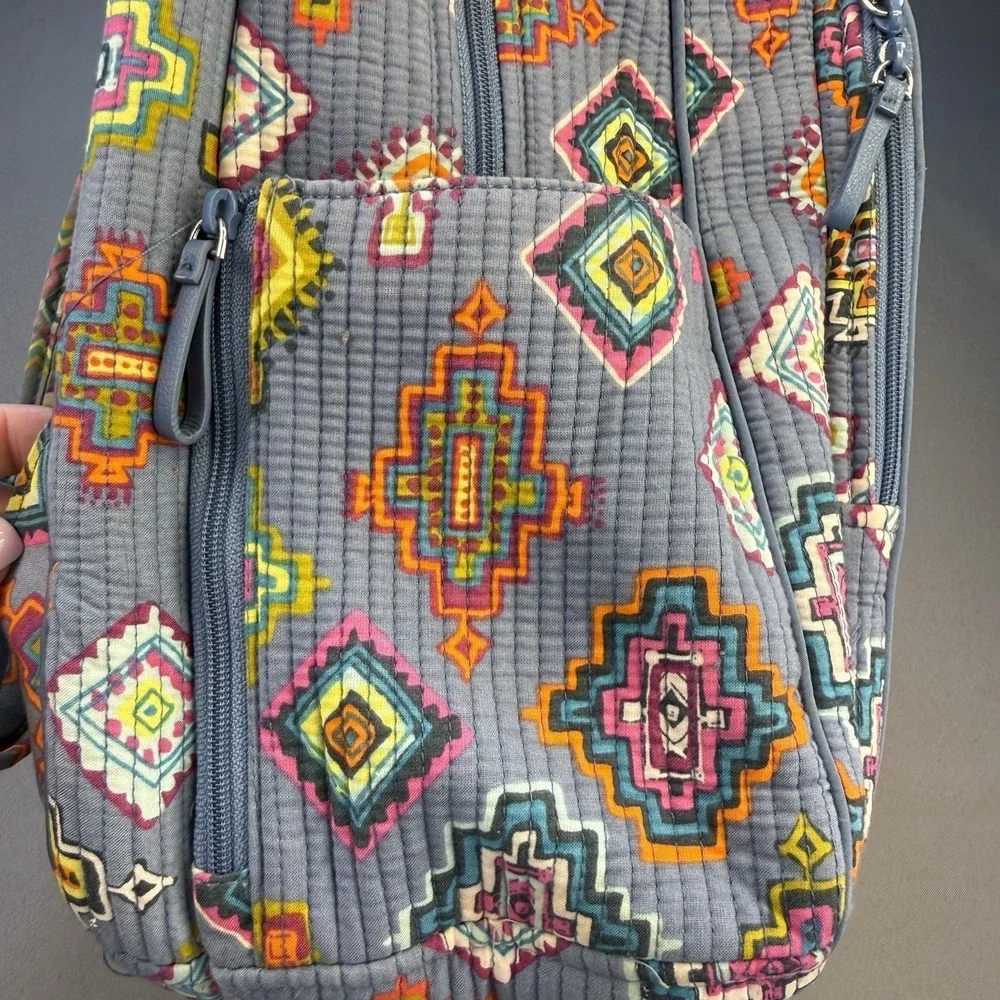 Vera Bradley Multi Color‎ Medallion Pattern Back Pack Book Bag Adjustable Straps